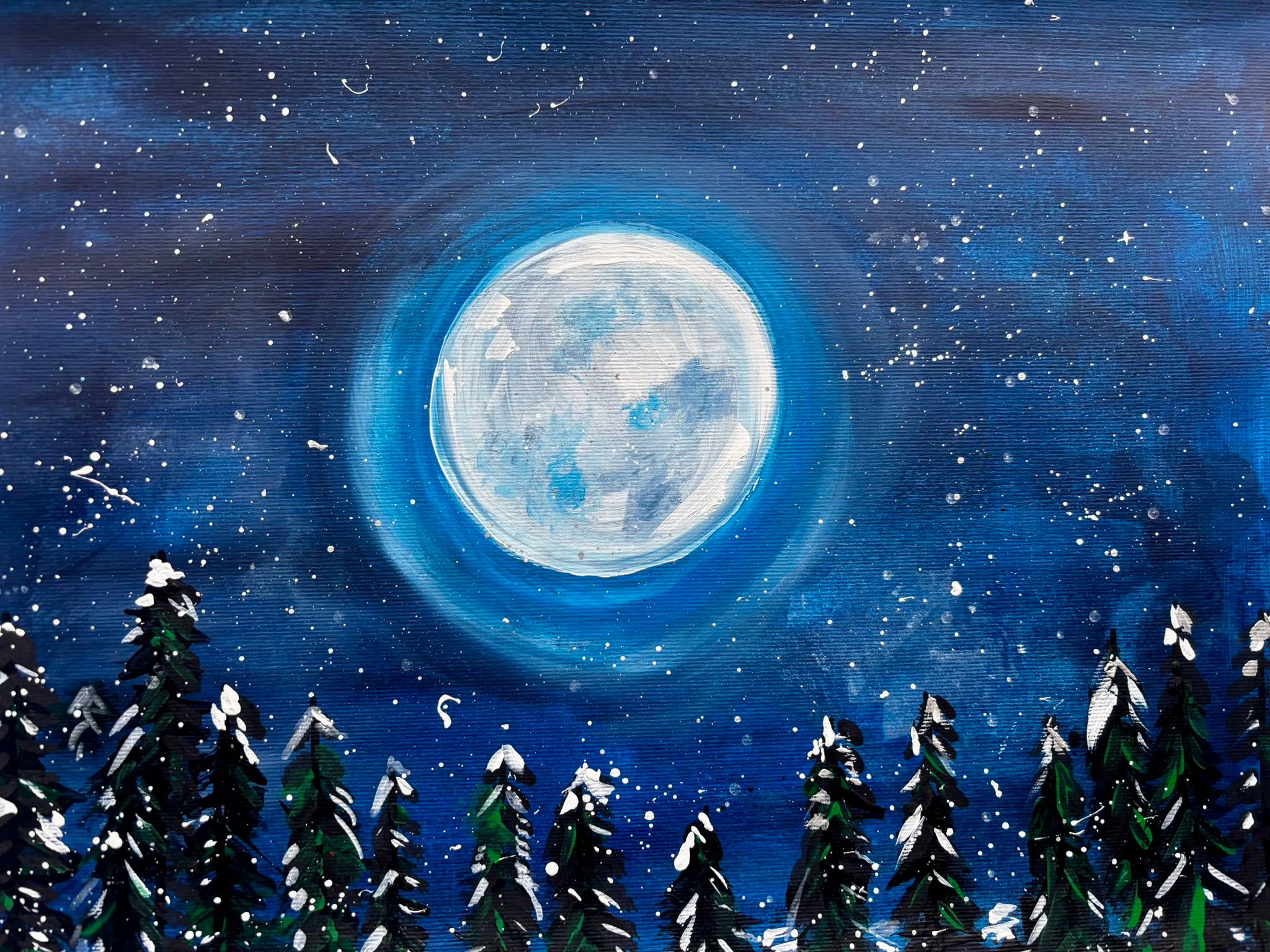 Paint and Sip Solihull Winter Landscape