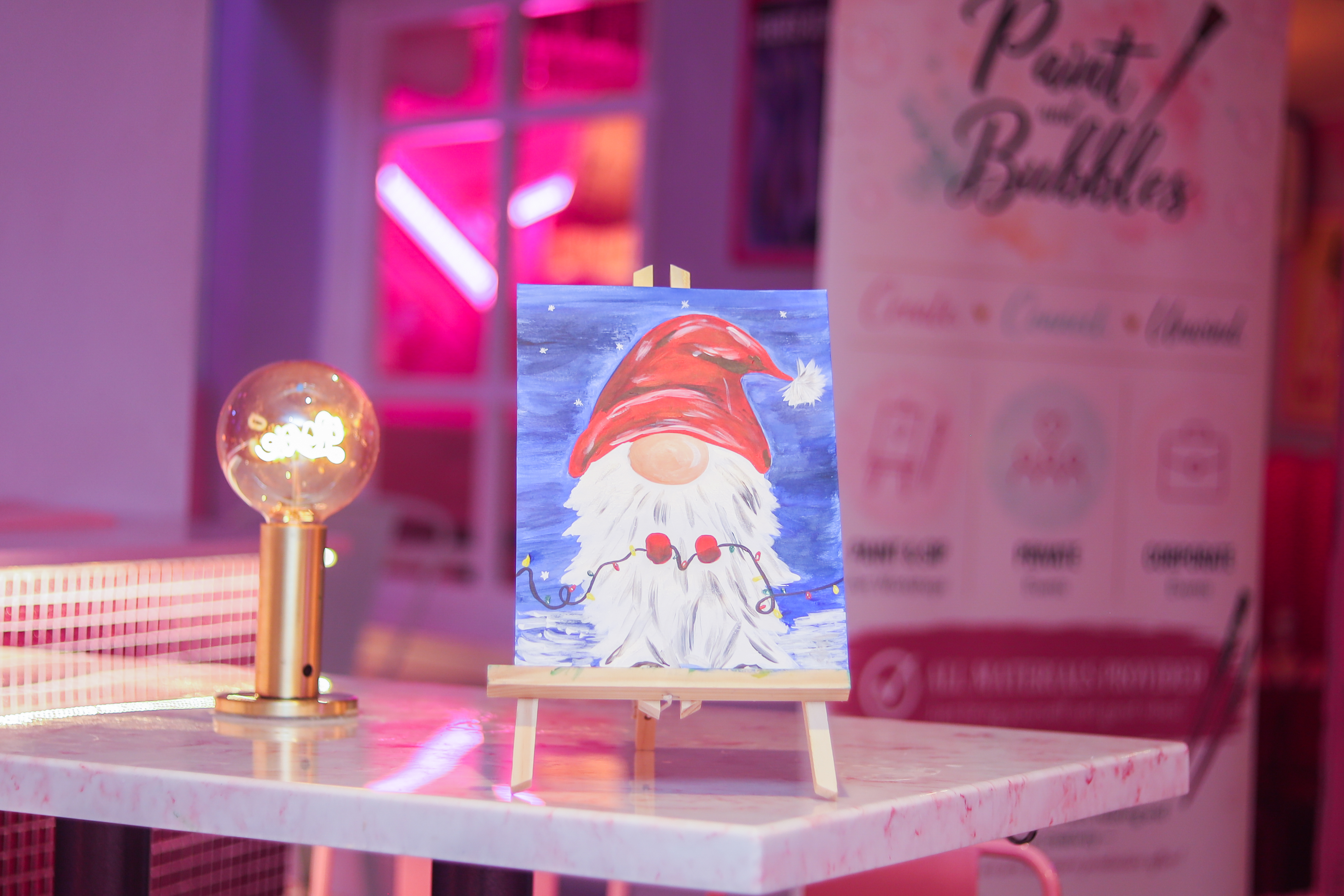 Paint and Sip Kenilworth Christmas GONK