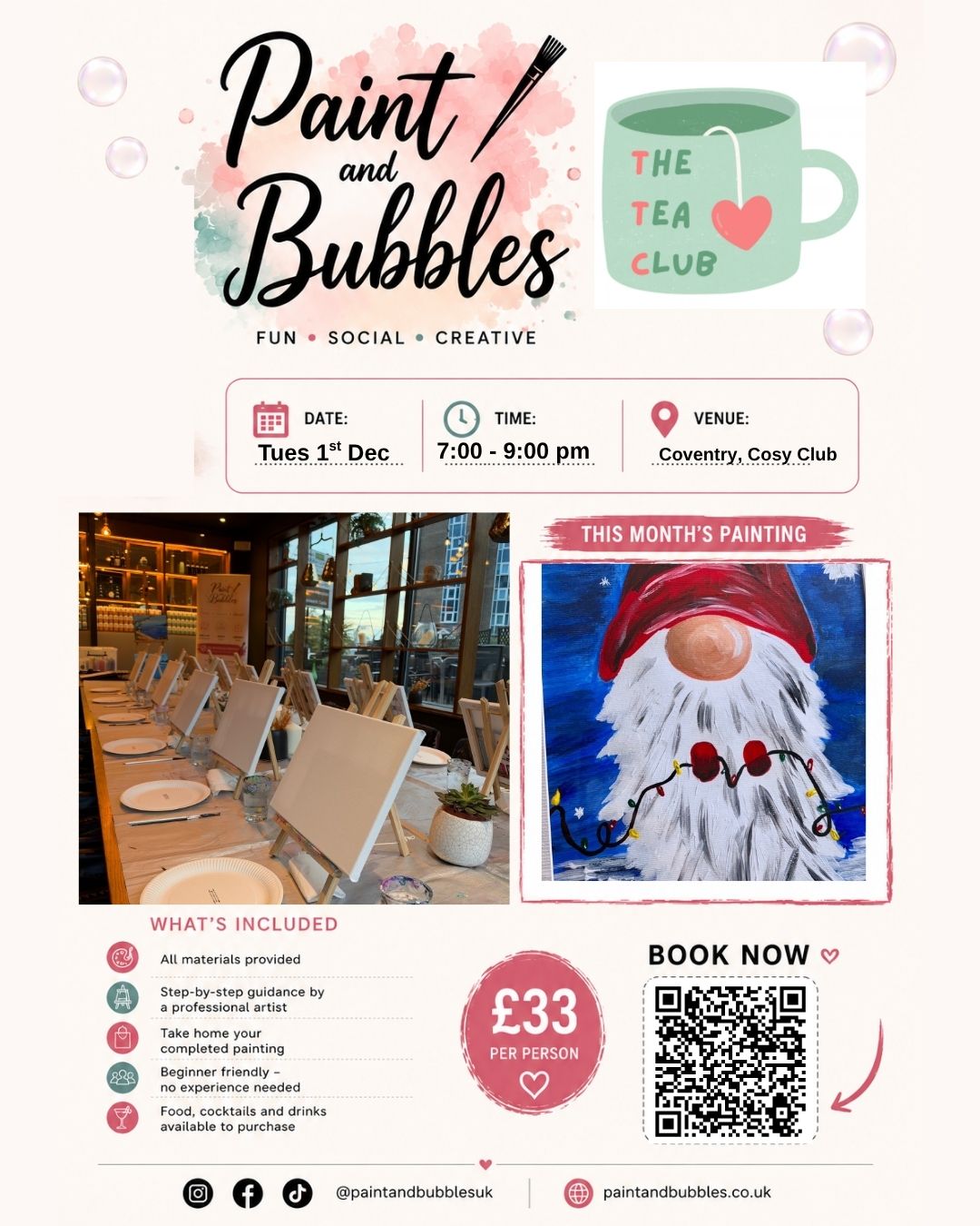 Paint and Sip Coventry - Christmas Festive theme